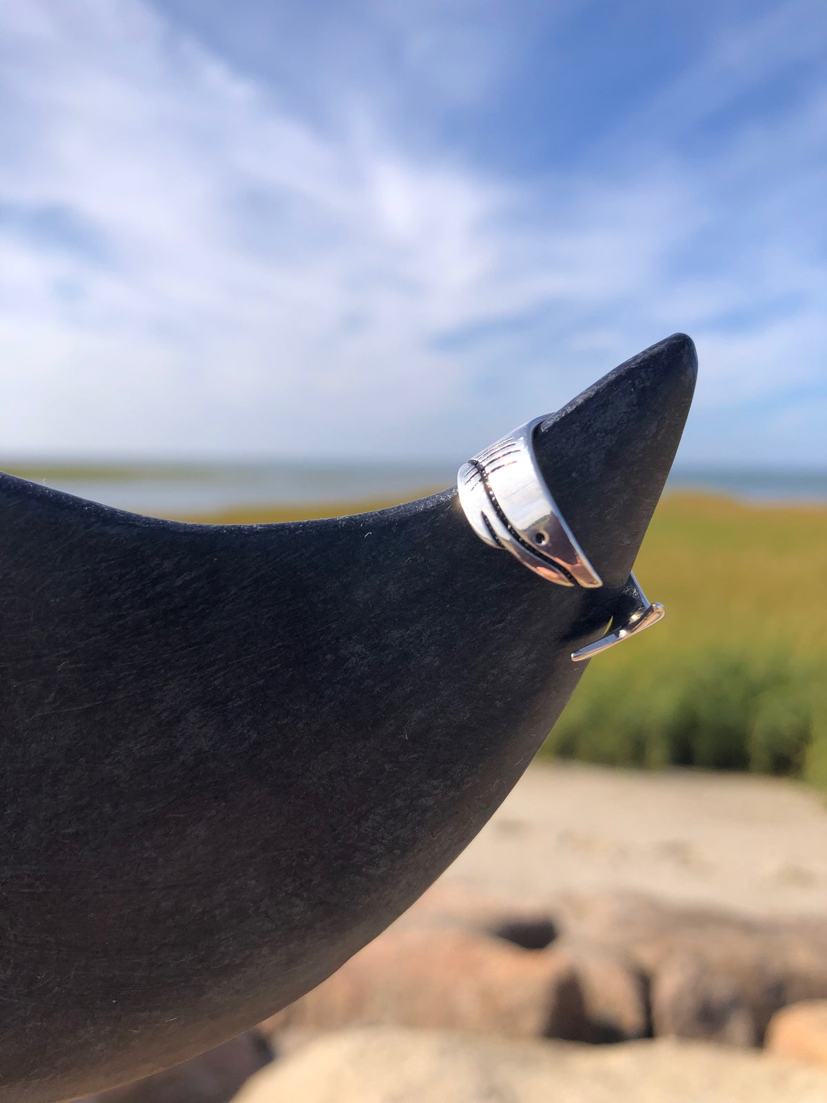 Great White Ring Sterling Silver - Supports Atlantic White Shark Conservancy