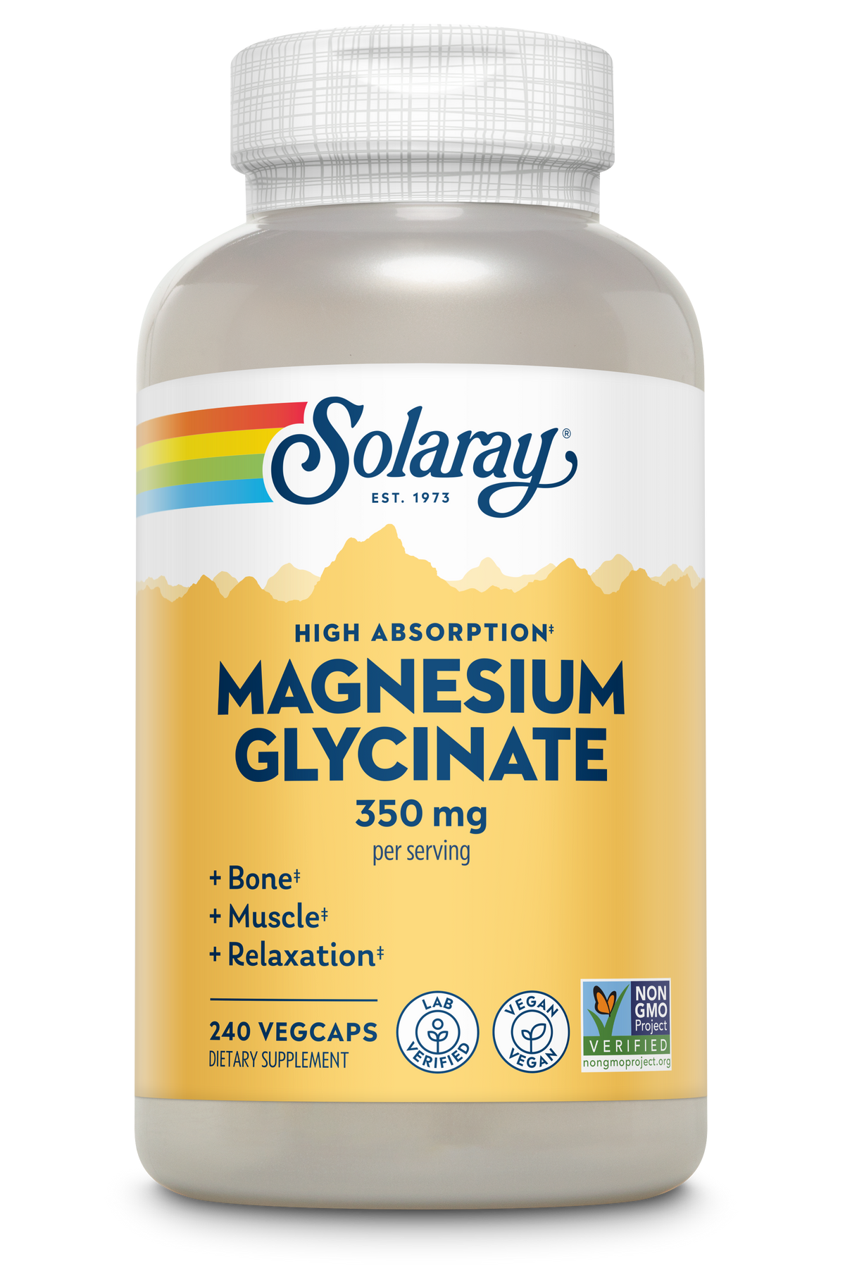 Solaray Magnesium Glycinate 350 mg | Sleep & Muscle Support
