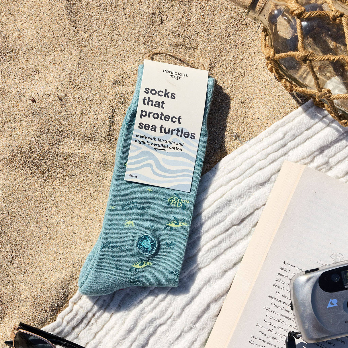 Socks that Protect Sea Turtles | 70% Organic: Size Small