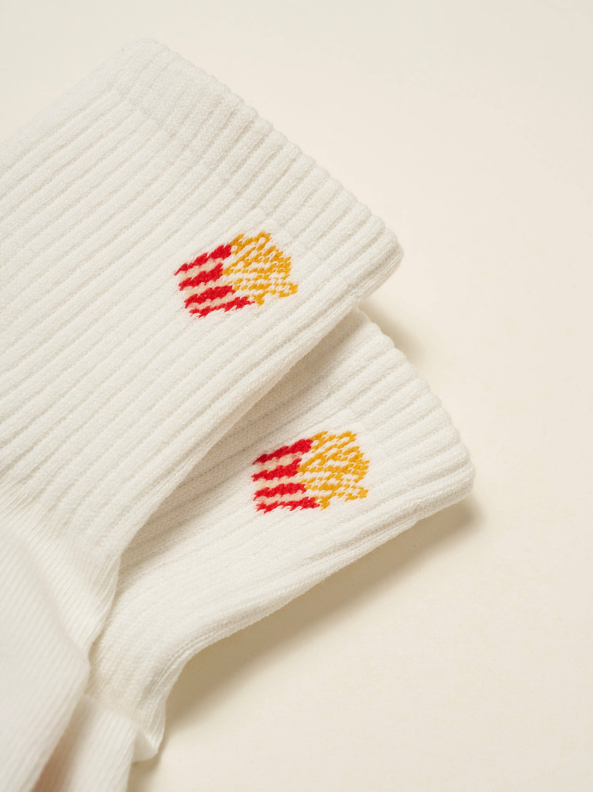 š French Fries Grip Yoga and Pilates Socks WHITE - Warrior II to the Drive Thru