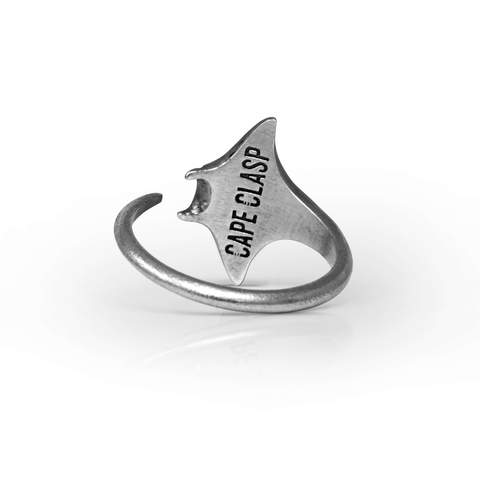 Sterling Silver Manta Ray Ring | Help Save Marine Life