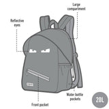 ZIPIT Grillz Backpack for Kids: Black