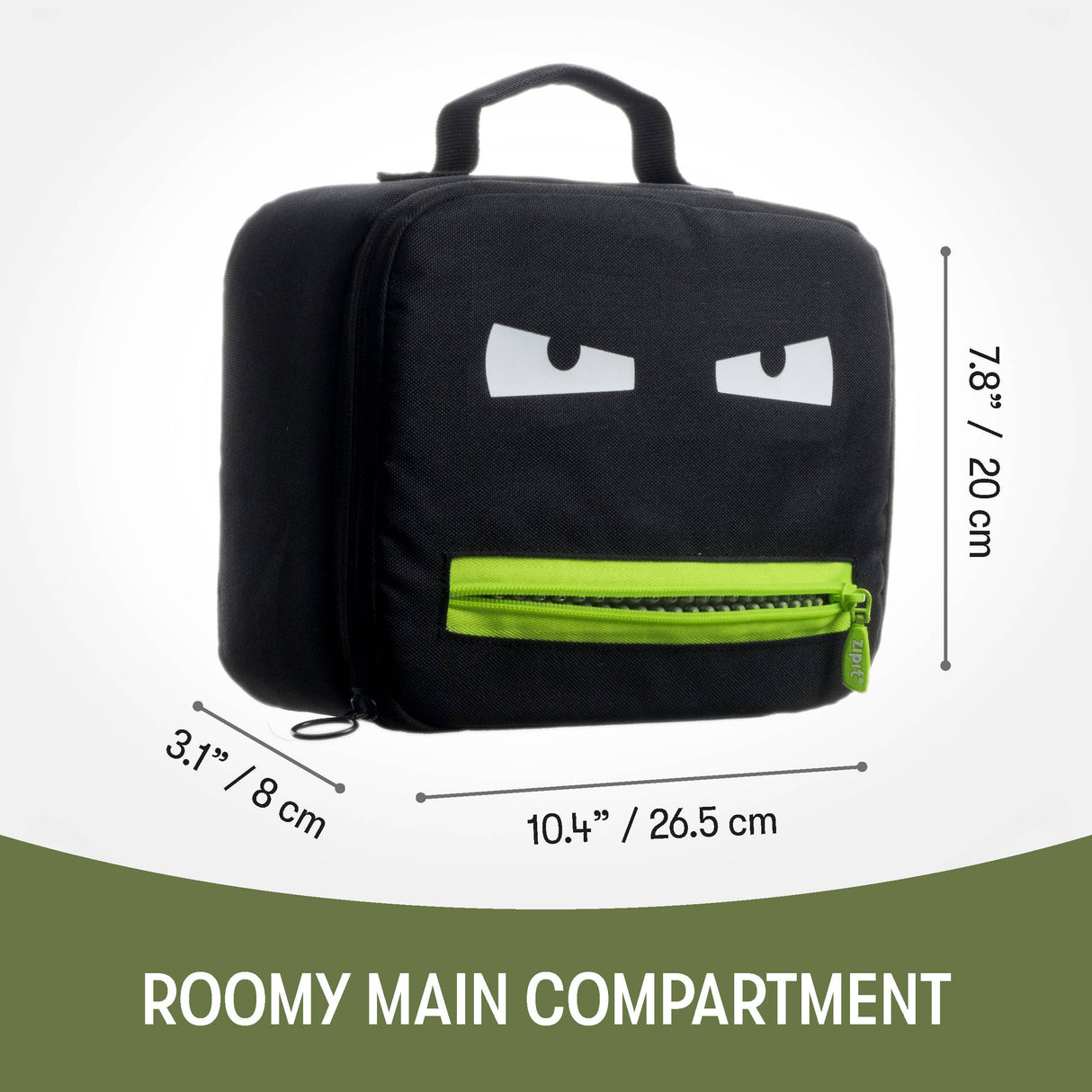 ZIPIT Grillz Lunch Bag for Kids: Black