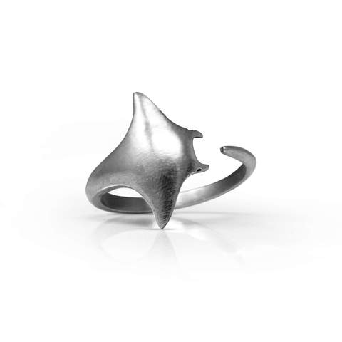 Sterling Silver Manta Ray Ring | Help Save Marine Life