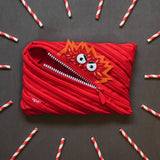 ZIPIT Monster Jumbo Pencil Pouch | Deep Red Large Case