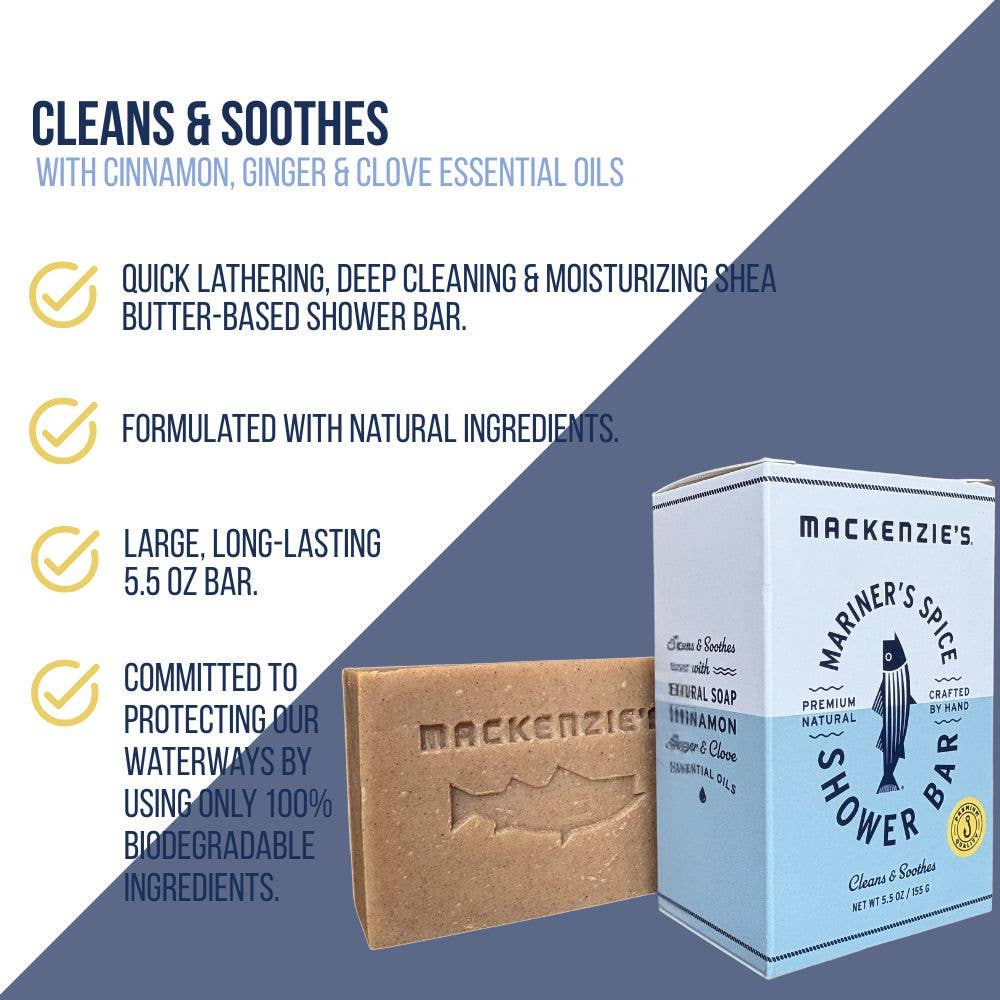 MacKenzie’s Fisherman Mariner's Spice Shower Bar - 5.5 oz - Spiced to Perfection