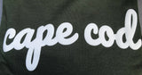 Cape Cod Puffed Lettering Sweatshirt - Dark Seaweed Green/White Unisex 50/50 (Copy)