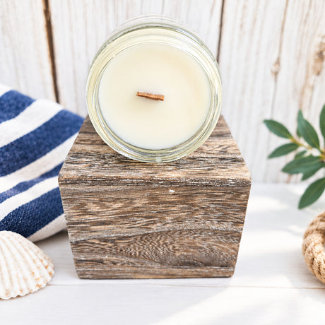 Cape Cod candle with wooden wick
