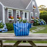 Coastal Blue Stripe Makeup Bag