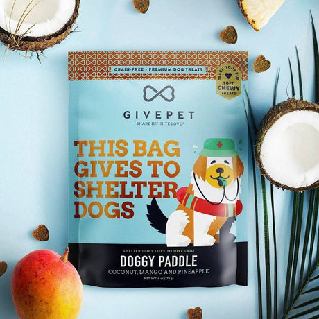 GivePet Doggy Paddle Soft & Chewy Training Dog Treats Helps Shelters