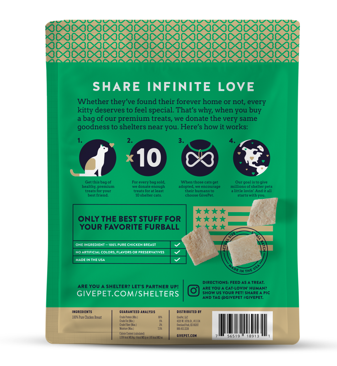 GivePet Meowsterpiece Freeze Dried Cat Treats Ingredients
