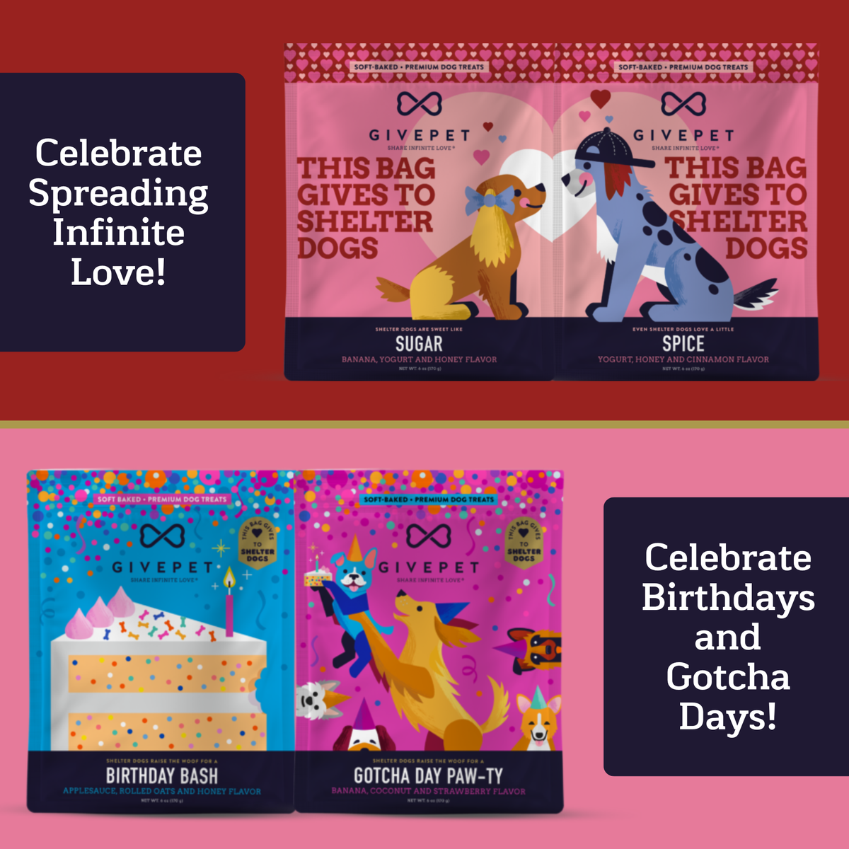 GivePet Spice Soft-Baked Dog Treats | Healthy Gourmet Dog Snacks Collage
