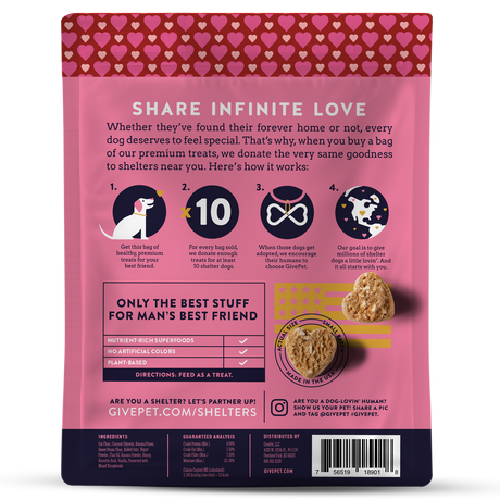 GivePet Sugar Soft-Baked Dog Treat | Gives to Shelter Dogs Ingredients