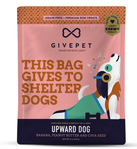 GivePet Upward Dog Soft & Chewy Training Treats Helps Homeless Dogs