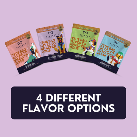 GivePet Upward Dog Soft & Chewy Training Treats Helps Homeless Dogs Options