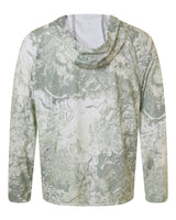 Huk Men's Pursuit Mossy Oak Hooded Long Sleeve Shirt - UPF 50+ Seagrass