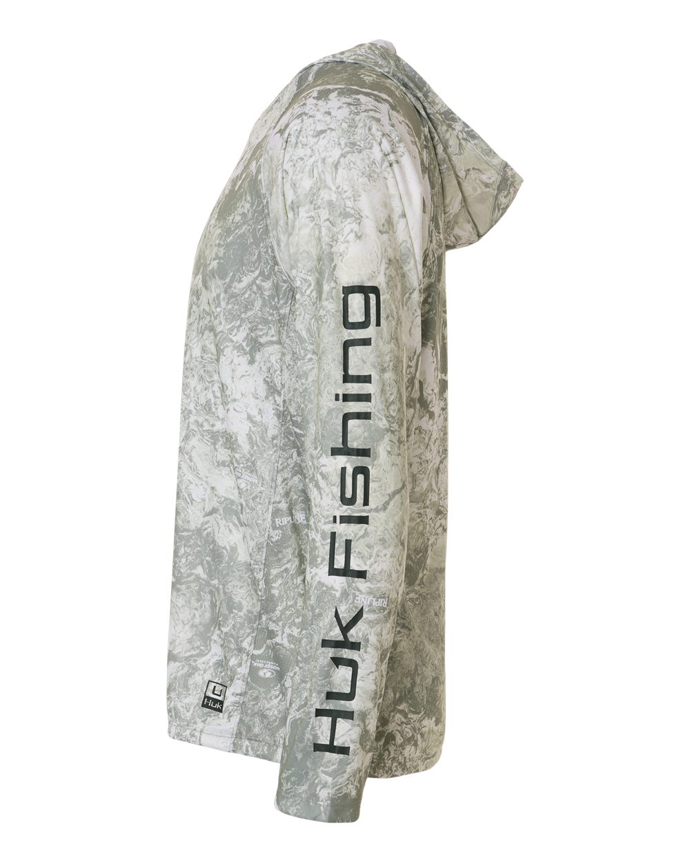 Huk Men's Pursuit Mossy Oak Hooded Long Sleeve Shirt - UPF 50+ Seagrass
