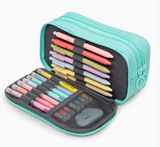 ZIPIT Half & Half Pencil Case | Aesthetic Clear-Front Pencil Pouch