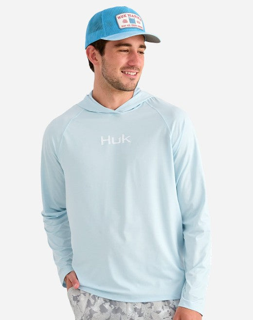 Huk Men's Airweight Hooded Pullover | UPF 40+ Sun Hoodie