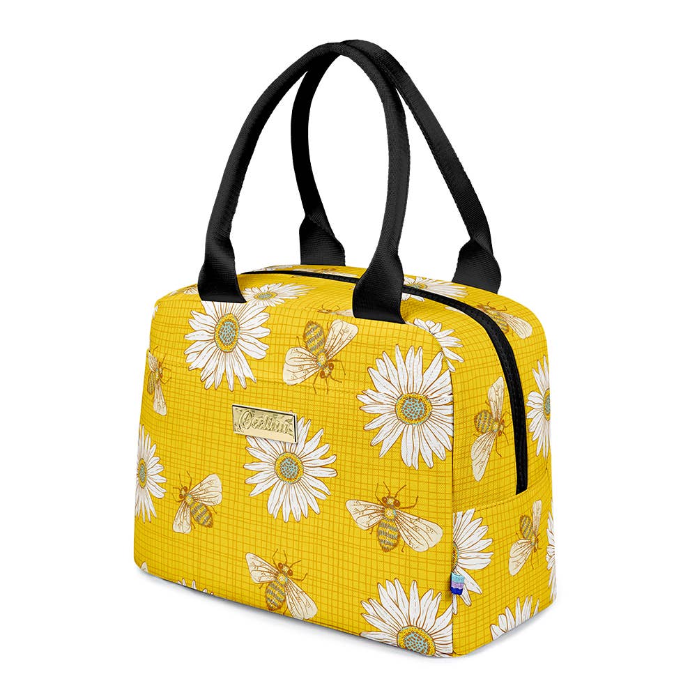 OEELINN Daisy Bees Lunch Bag Tote