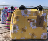 OEELINN Daisy Bees Lunch Bag Tote Yellow Bee