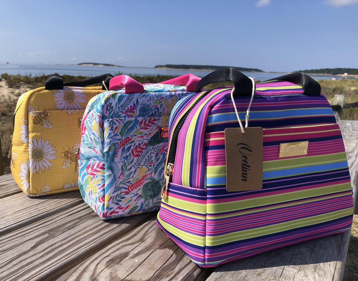  OEELINN Stripe Lunch Bag Box