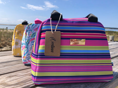  OEELINN Stripe Lunch Box Bag Bright Light