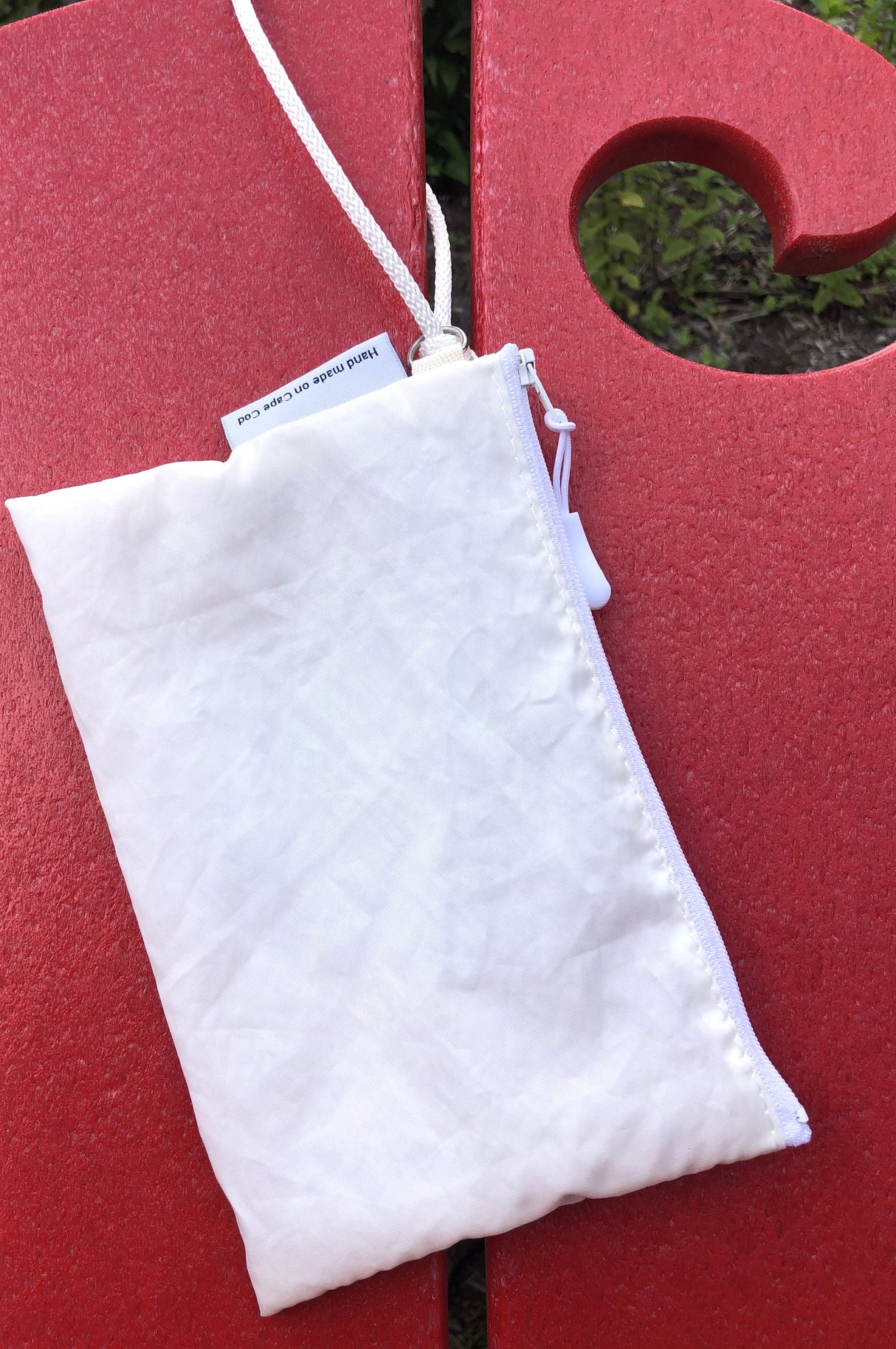 Rainbow w/Stitch Cape Reclaimed Sail Wristlet Handmade on Cape Cod, MA