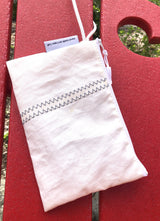 Navy w/Stitch Cape Reclaimed Sail Wristlet Handmade on Cape Cod, MA
