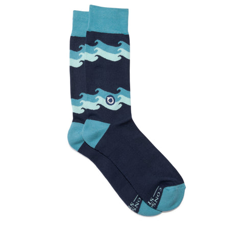 Protect our oceans with every step. These Fairtrade organic cotton socks support marine conservation. Features wave designs and comfy terry padding. Shop now!