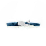 Whale Bracelet in Silver and Navy