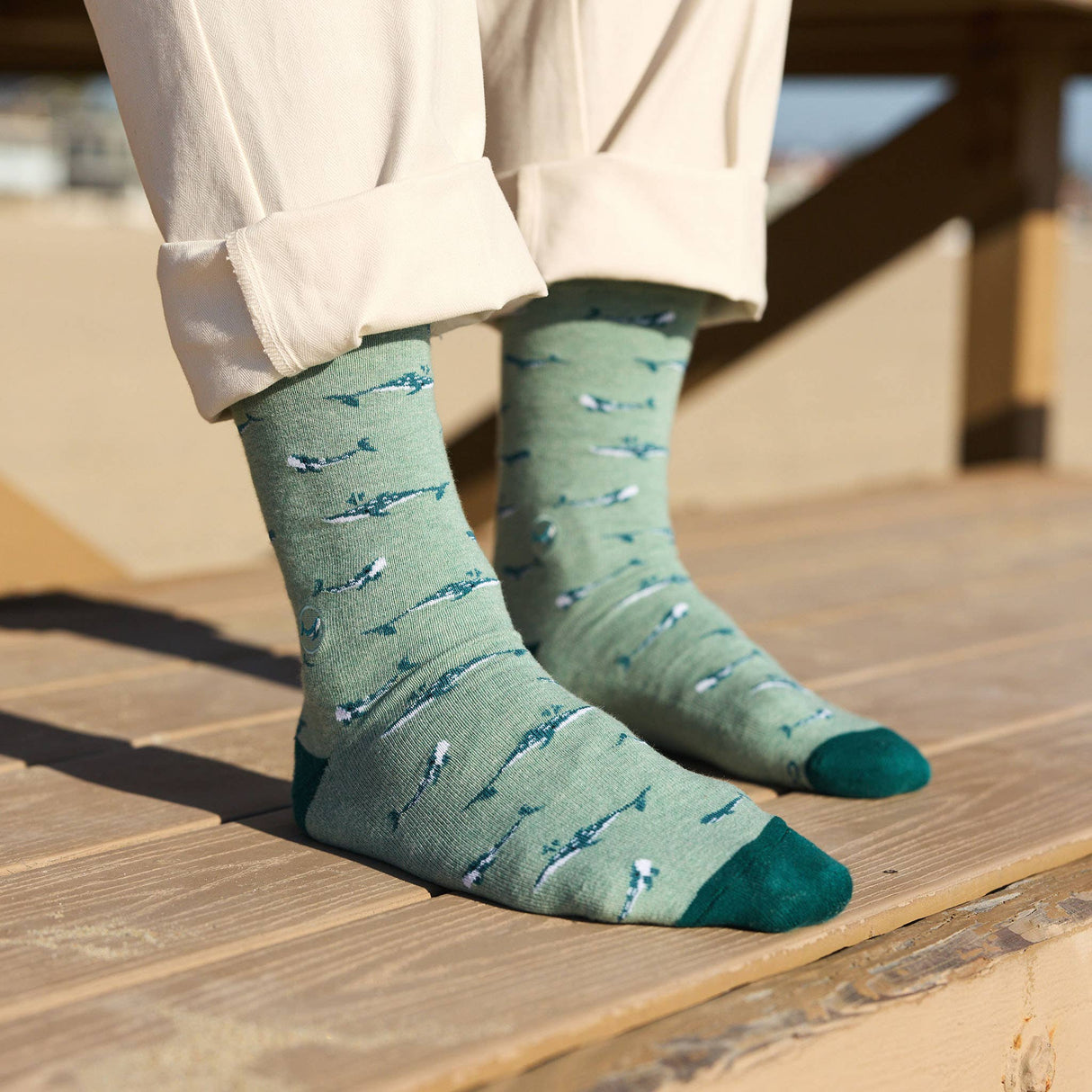 Protect our oceans with every step. Buy organic blend socks that help strength oceans and marine life. Shop the collection today!