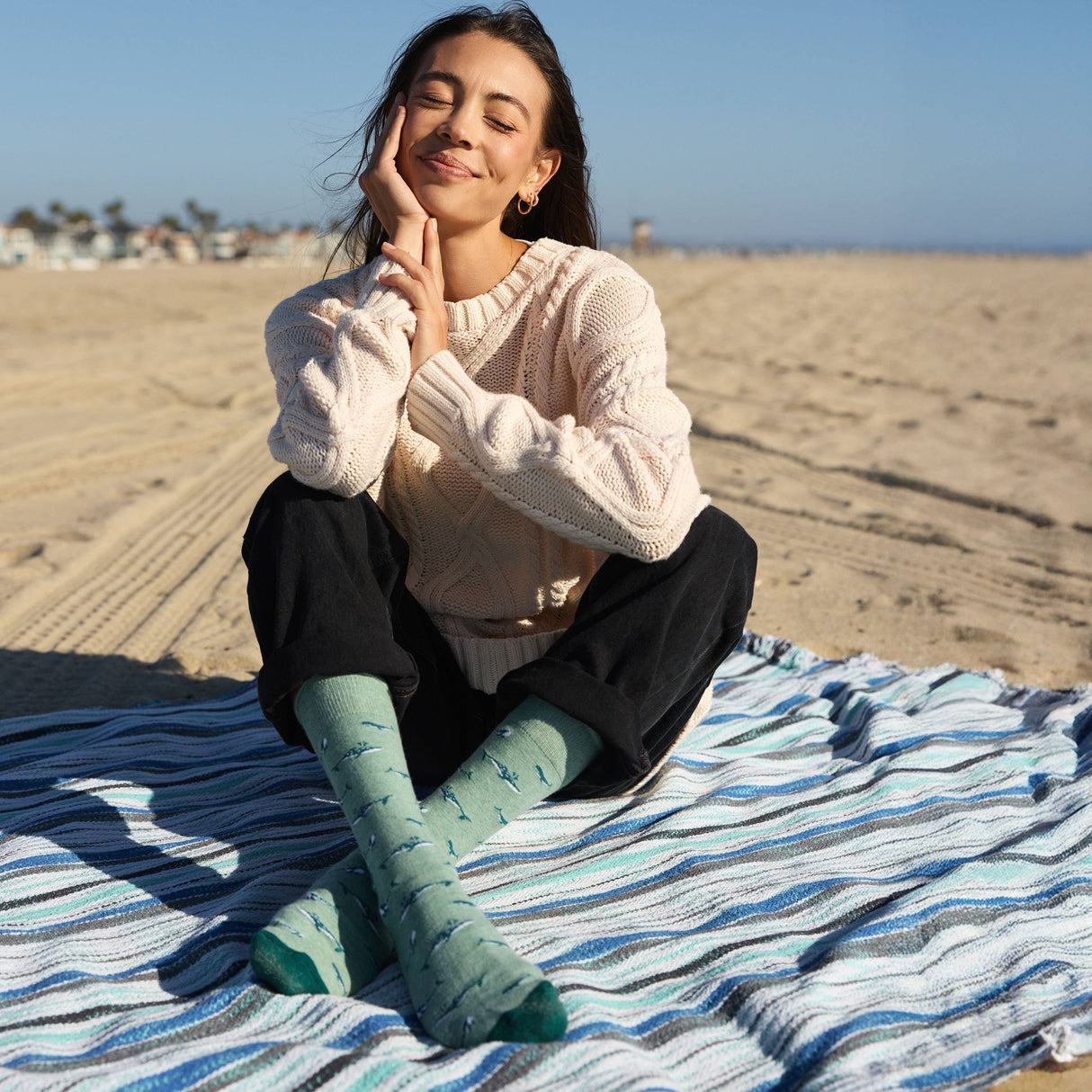 Protect our oceans with every step. Buy organic blend socks that help strength oceans and marine life. Shop the collection today!